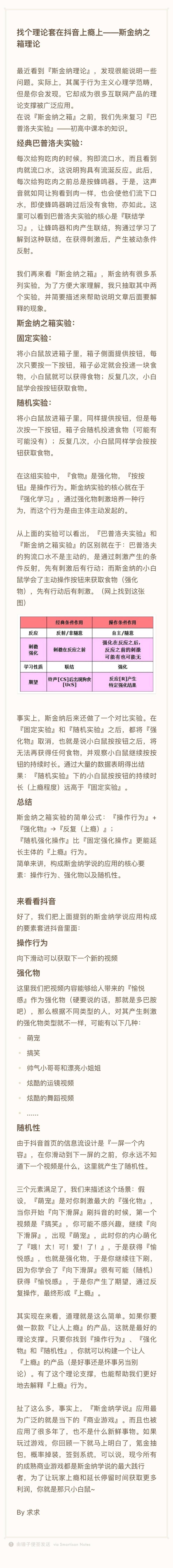 抖音为什么会上瘾，用斯金纳之箱理论正好可以套入！